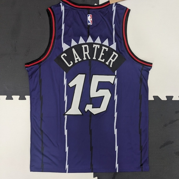 Men's Mitchell & Ness Carter #15 Purple Toronto Raptors 1998/99 Hardwood Jersey - Picture 3 of 8